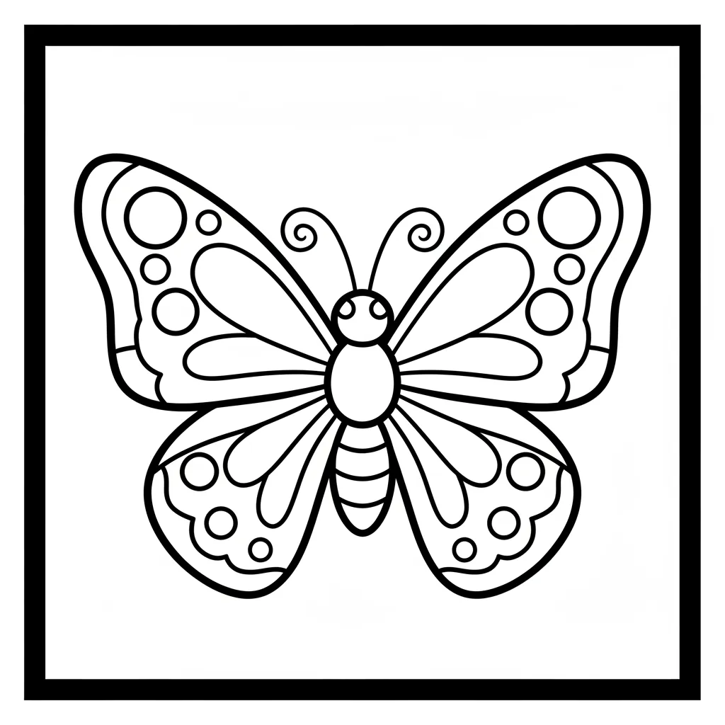 Butterfly Coloring Page for Kindergarteners