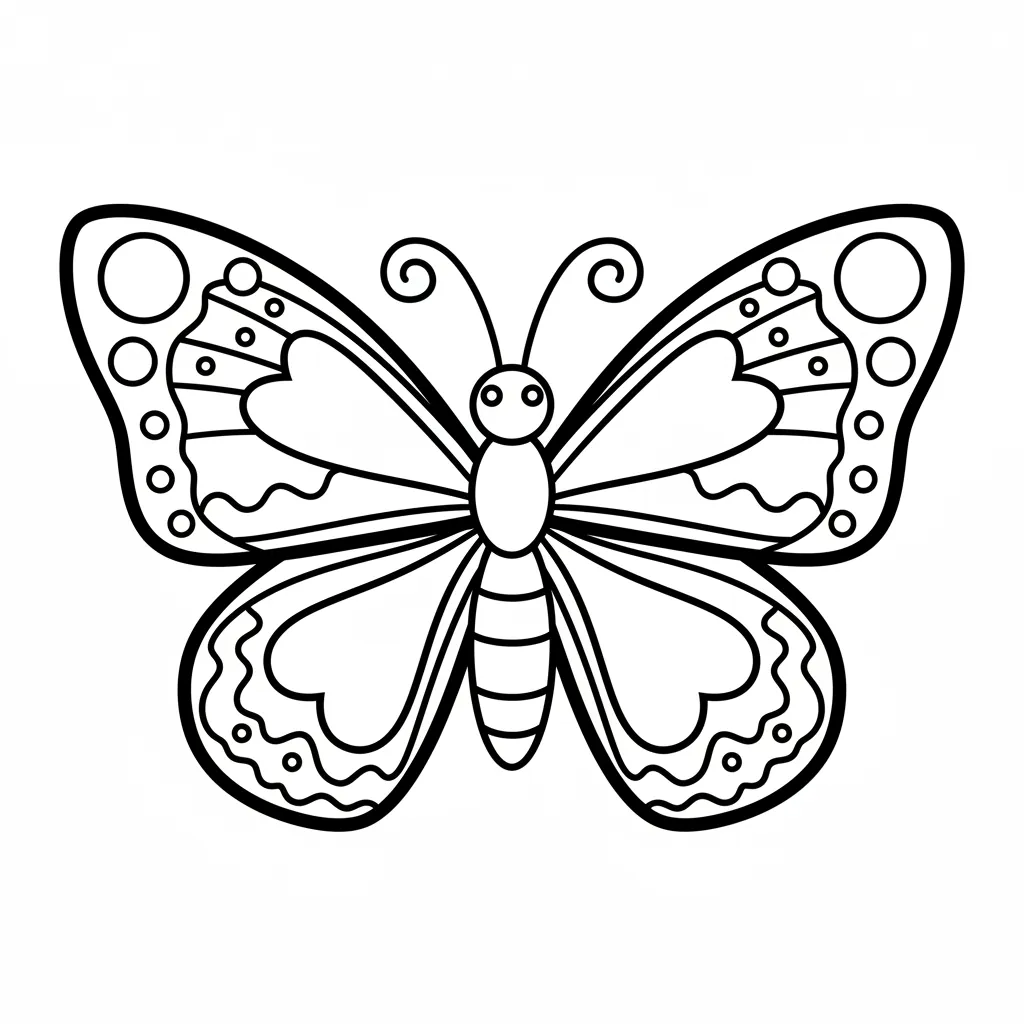 Butterfly Coloring Page for Preschoolers