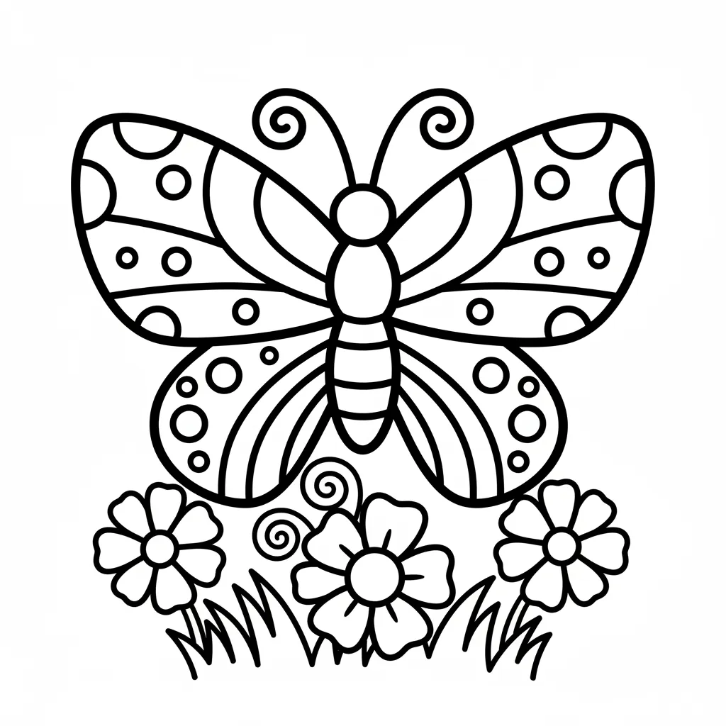 Butterfly Coloring Page for Toddlers