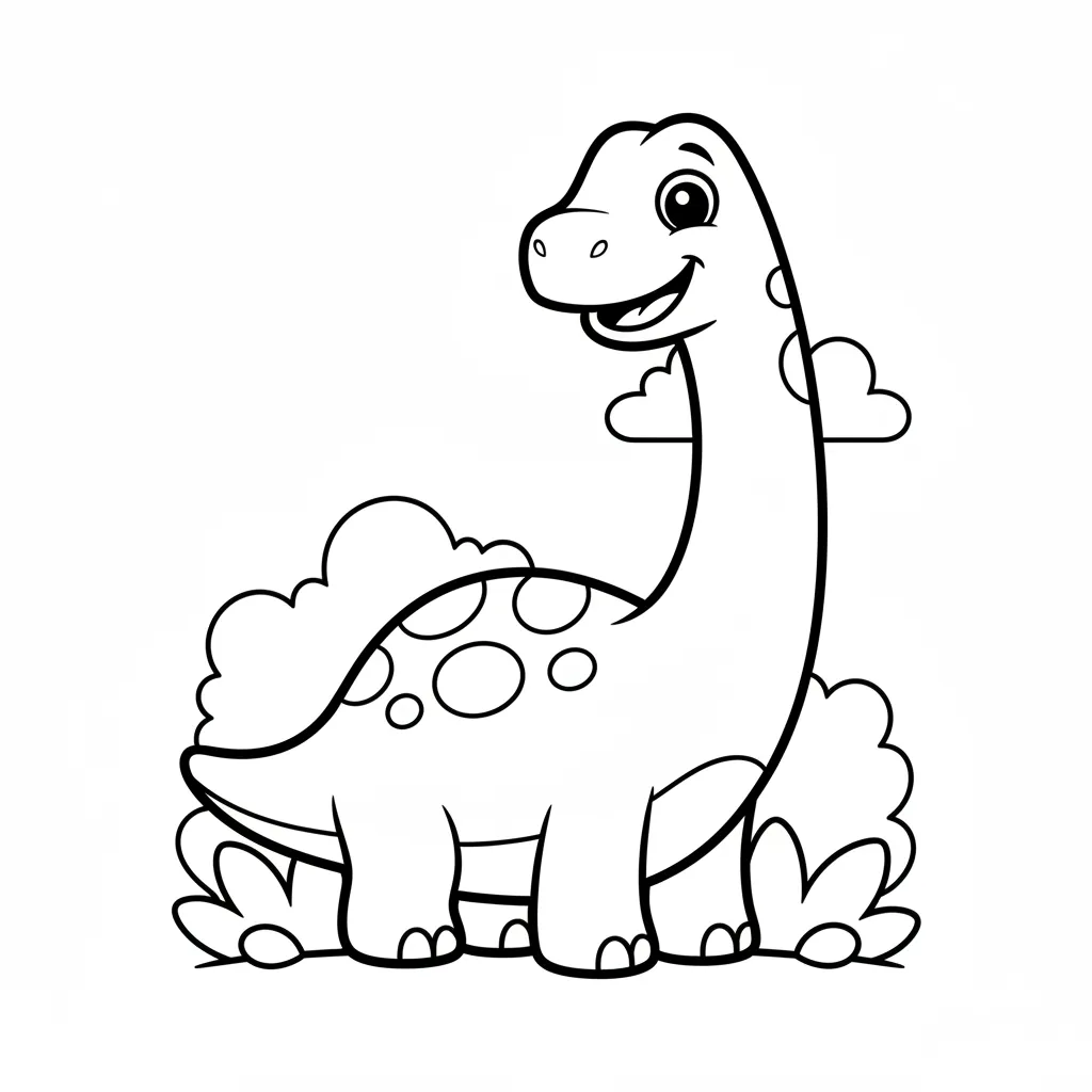 Dinosaur Coloring Page for Toddlers